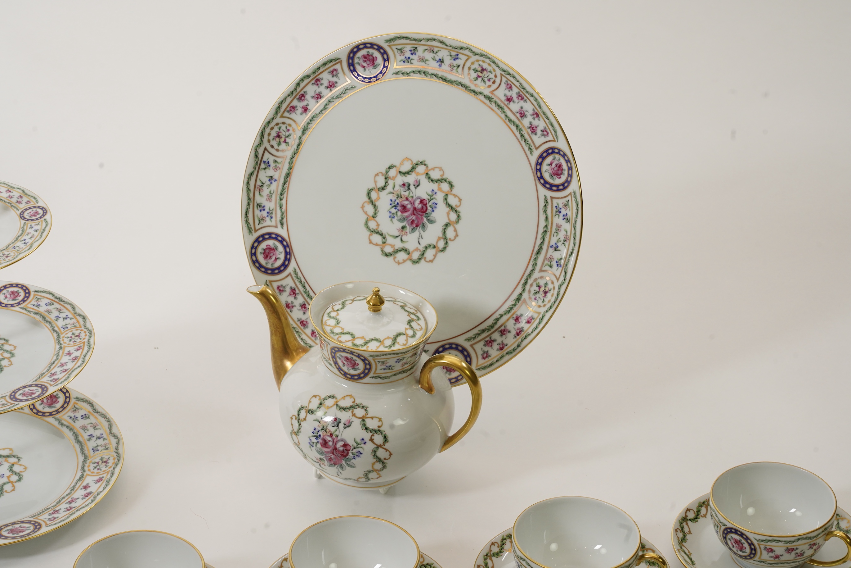 A Haviland Limoges 'Louveciennes' afternoon tea service